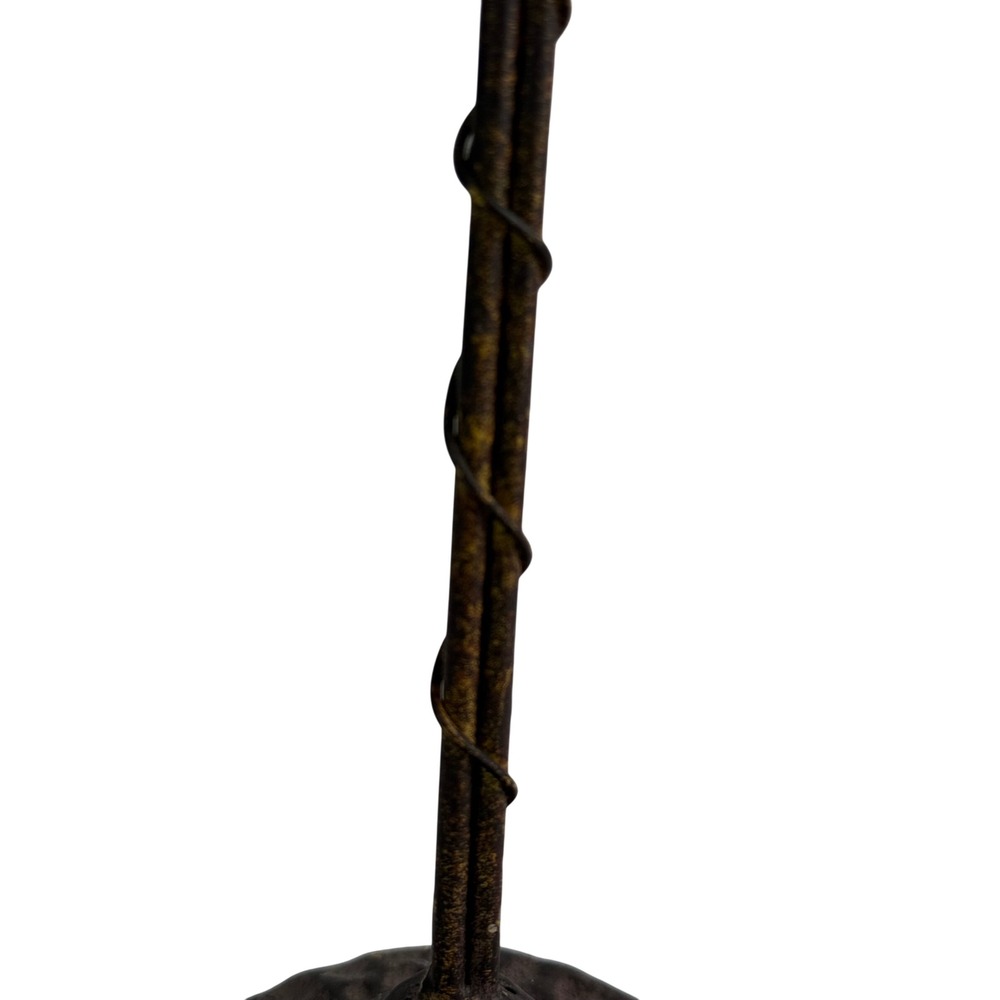 Vtg Iron Metal Tabletop Jewelry Tree Display Stand Triple Hammered Black Finish - Picture 8 of 11